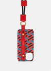 Versace Patterned Logo-print Phone Case In Blue+red