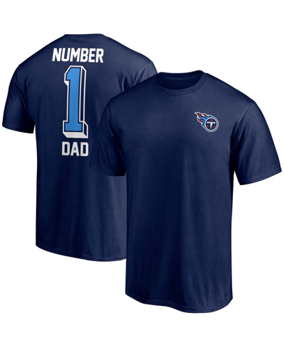 Fanatics Men's Navy Tennessee Titans #1 Dad T-shirt