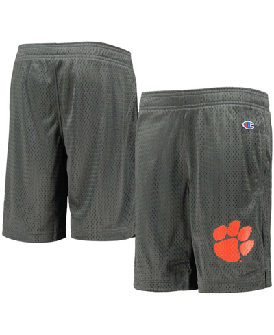 Champion Youth Charcoal Clemson Tigers Classic Mesh Shorts