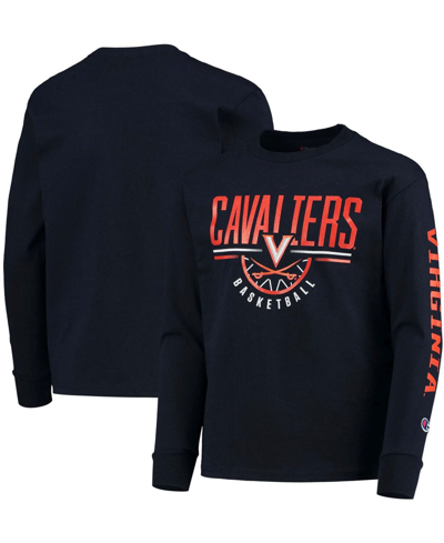 Champion Youth Navy Virginia Cavaliers Basketball Long Sleeve T-shirt