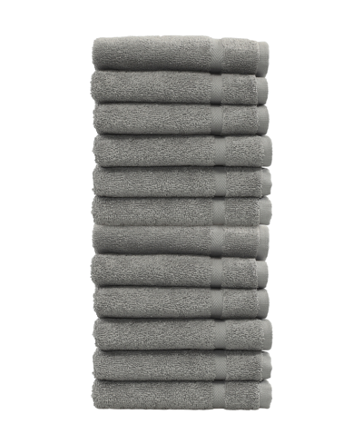 Linum Home Denzi 12-pc. Washcloth Set Bedding In Dark Grey