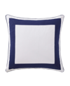 Oceanfront Resort Indienne Paisley 26" X 26" European Sham Bedding In Navy And White