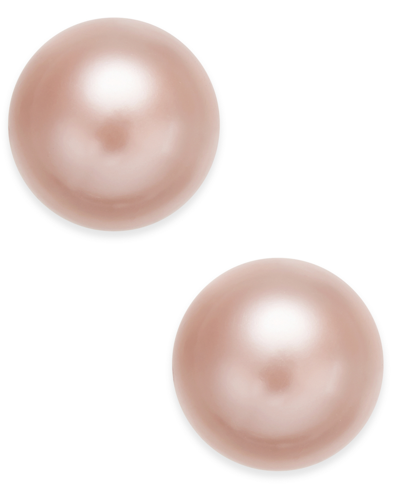Charter Club Imitation Pearl (12mm) Stud Earrings, Created For Macy's In Pink