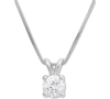 Grown With Love Igi Certified Lab Grown Diamond Solitaire 18" Pendant Necklace (1/2 Ct. T.w.) In 14k White Gold Or 1 In White Gold