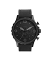 Fossil Men's Neutra Chronograph Movement, Black Leather Strap Watch With Matching Black Leather Bracelet, 4 In Black