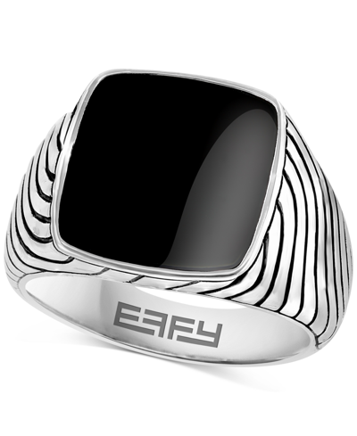 Effy Collection Effy Men's Onyx Ring In Sterling Silver