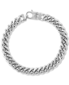 Effy Collection Effy Men's Curb Link Chain Bracelet In Sterling Silver In Sterling Silver