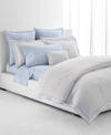 Ralph Lauren Spencer Sateen Border Duvet Cover, Full/queen Bedding In Blue Cornflower