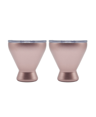 Thirstystone By Cambridge 11 oz Insulated Cocktail Tumblers Set, 2 Piece In Blush