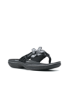 Clarks Women's Cloudsteppers Brinkley Flora Sandals Women's Shoes In Black Synthetic Patent