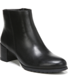 Naturalizer Bay Womens Water Repellent Round Toe Ankle Boots In Black Waterproof Leather