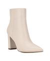 Marc Fisher Glorena Pointed Toe Block Heel Ankle Bootie In Ivory