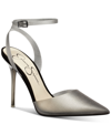 Jessica Simpson Women's Pirrie Lucite Vinyl 2-piece Pumps Women's Shoes In Anthracite/clear
