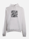 SAINT LAURENT COTTON SWEATSHIRT WITH OPTICAL ILLUSION PRINT,665272 Y36HQ9766