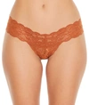 Cosabella Never Say Never Cutie Low Rise Thong In Coral Breeze
