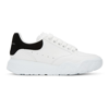 ALEXANDER MCQUEEN WHITE & BLACK COURT TRAINER SNEAKERS