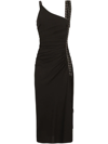Dolce & Gabbana Women's Lace-detailed Cady Midi Cocktail Dress In Black