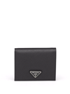 PRADA TRIANGLE-LOGO SAFFIANO LEATHER WALLET