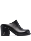 SUNNEI LEATHER 95MM HEELED MULES