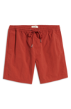 Madewell Re-sourced Everywear Shorts In Dark Brick
