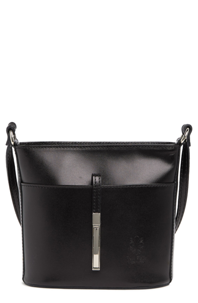 Markese Leather Crossbody Bag In Black