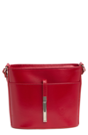 Markese Leather Crossbody Bag In Red