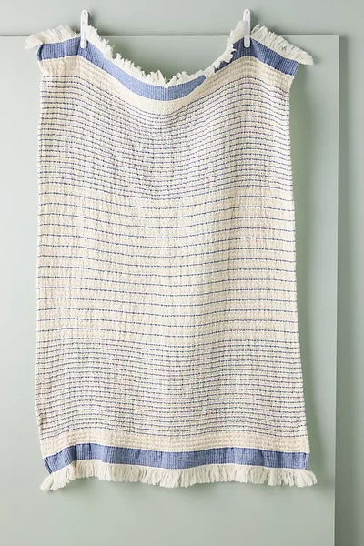 Anthropologie Peyton Striped Dish Towel In Blue