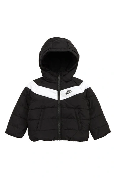 Nike Babies' Sportswear Colourblock Filled Jacket In Black