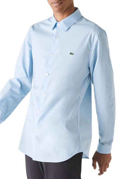 Lacoste City Slim Fit Solid Button-up Shirt In Hbp Overview