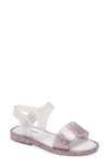 Mini Melissa Kids' Mel Mar Sandal In Pink Glitter/ Pearldnu