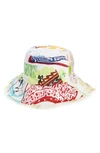 Zimmermann Reversible Linen Bucket Hat In Poster Print