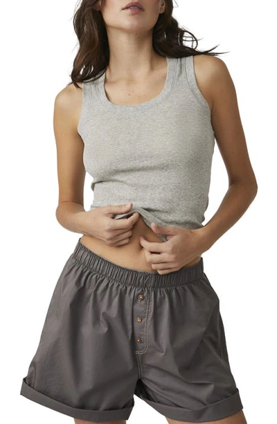 Free People Scoop Neck Tank In Heather Grey