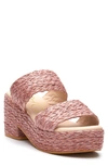 Coconuts By Matisse Ocean Ave Espadrille Platform Slide Sandal In Rose