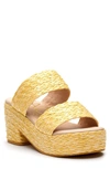 Coconuts By Matisse Ocean Ave Espadrille Platform Slide Sandal In Yellow