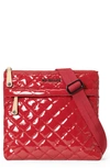 Mz Wallace Metro Quilted Nylon Crossbody Bag In Red Lacquer