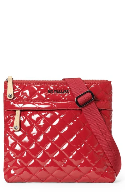 Mz Wallace Metro Quilted Nylon Crossbody Bag In Red Lacquer