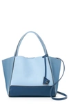 Botkier Bite Size Soho Leather Tote In Blue Combo