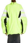 Balenciaga Polar Fleece Oversized Tracksuit Jacket In 0720 Fluo Yellow W