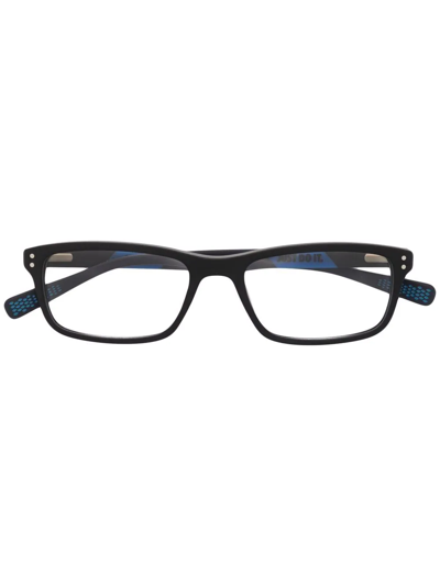 Nike Polished Rectangle-frame Glasses In Blau