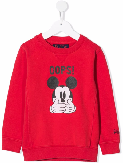 Mc2 Saint Barth Kids' Oops! Print Sweatshirt In Red