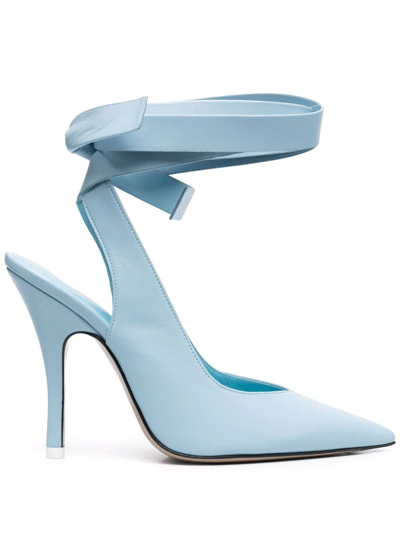 Attico Womens Light Blue Leather Heels