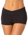 Anne Cole Women's Twist-front Shorty Bikini Bottoms In Black