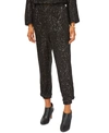 VINCE CAMUTO SEQUINED JOGGER-STYLE PANTS