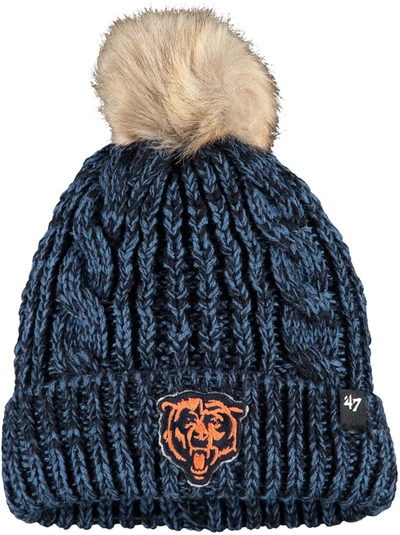 47 Brand '47 Women's Chicago Bears Team Color Meeko Cuffed Knit Hat In Navy