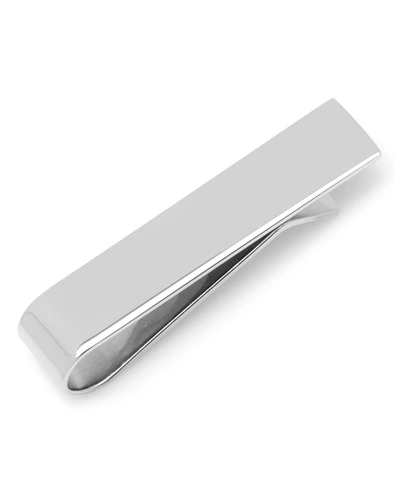 Cufflinks, Inc Ox And Bull Trading Co. Short Stainless Steel Engravable Tie Bar In Silver-tone