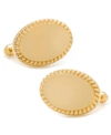 Cufflinks, Inc Ox And Bull Trading Co. Rope Border Oval Engravable Cufflinks In Gold-tone