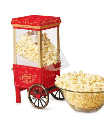 Nostalgia 12 Cup Hot Air Popcorn Maker In Red