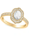 ART CARVED ART CARVED DIAMOND OVAL ROSE-CUT ENGAGEMENT RING (3/4 CT. T.W.) IN 14K WHITE, YELLOW OR ROSE GOLD