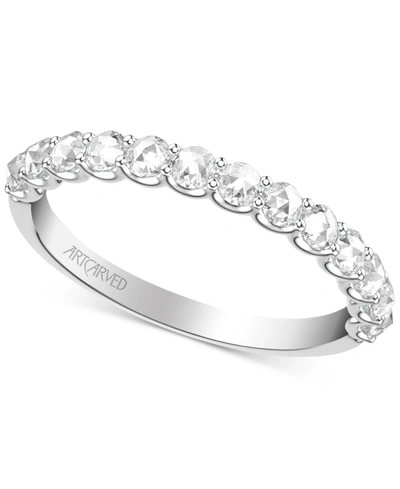 Art Carved Diamond Rose-cut Band (1/2 Ct. T.w.) In 14k White, Yellow Or Rose Gold In White Gold