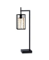 Stylecraft Elijah Metal And Glass Table Lamp In Brown